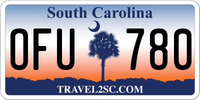 SC license plate OFU780
