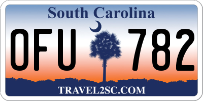 SC license plate OFU782