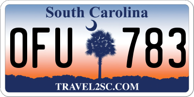 SC license plate OFU783
