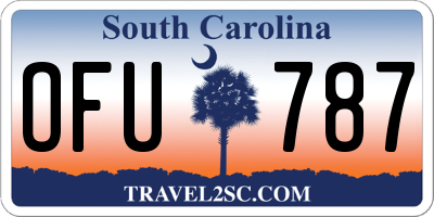 SC license plate OFU787