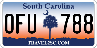 SC license plate OFU788