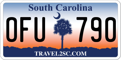 SC license plate OFU790