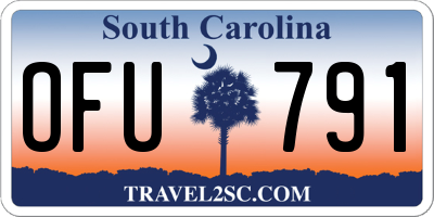 SC license plate OFU791