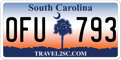 SC license plate OFU793