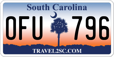 SC license plate OFU796