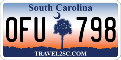 SC license plate OFU798