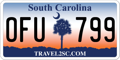 SC license plate OFU799