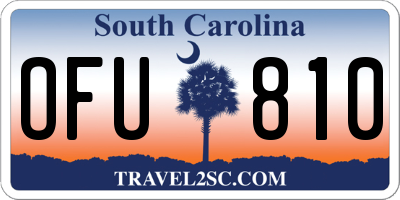 SC license plate OFU810