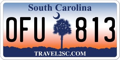 SC license plate OFU813