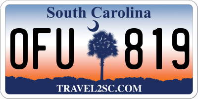 SC license plate OFU819