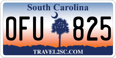 SC license plate OFU825