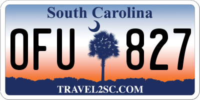 SC license plate OFU827