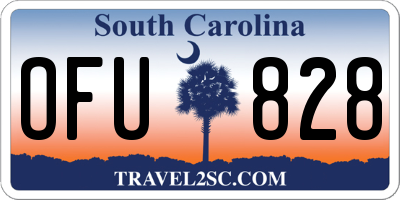 SC license plate OFU828