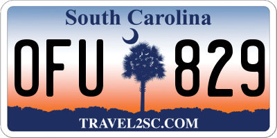 SC license plate OFU829
