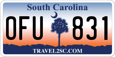 SC license plate OFU831