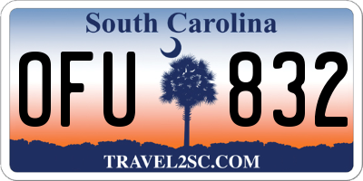 SC license plate OFU832