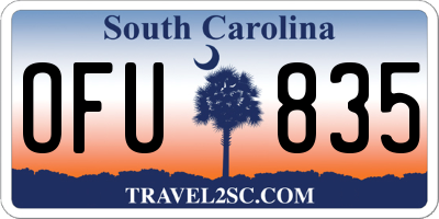 SC license plate OFU835