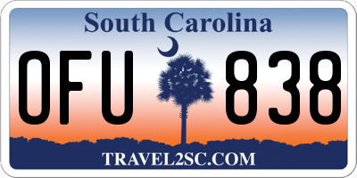 SC license plate OFU838