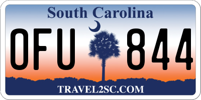 SC license plate OFU844