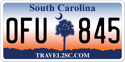 SC license plate OFU845
