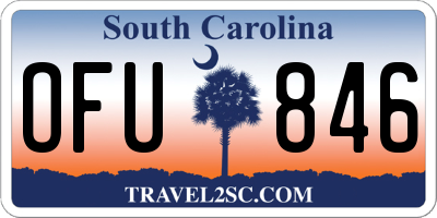 SC license plate OFU846