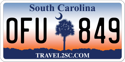 SC license plate OFU849