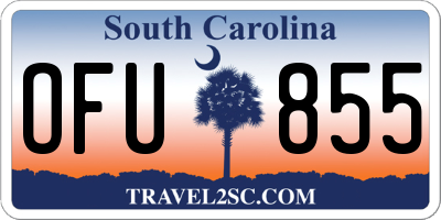 SC license plate OFU855