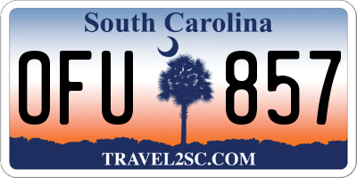 SC license plate OFU857