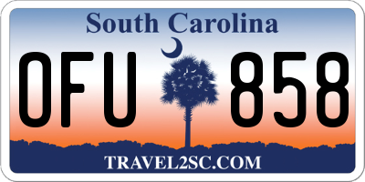SC license plate OFU858