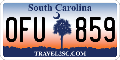 SC license plate OFU859