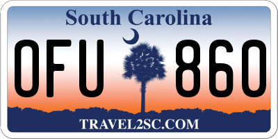 SC license plate OFU860