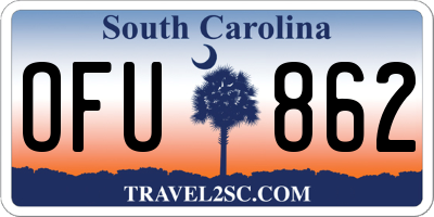 SC license plate OFU862