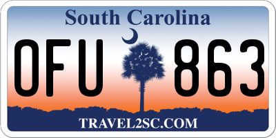 SC license plate OFU863