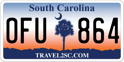 SC license plate OFU864