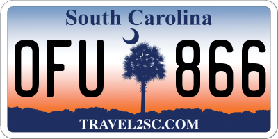 SC license plate OFU866