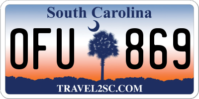 SC license plate OFU869