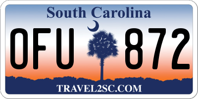 SC license plate OFU872