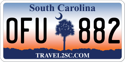 SC license plate OFU882