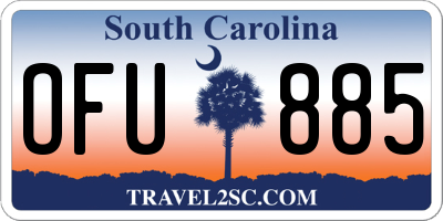 SC license plate OFU885