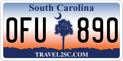 SC license plate OFU890