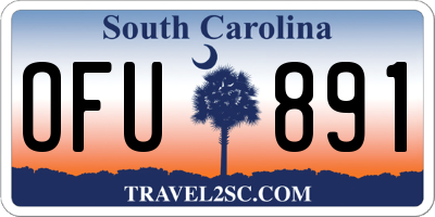 SC license plate OFU891