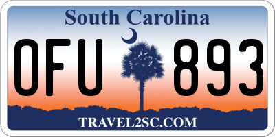 SC license plate OFU893