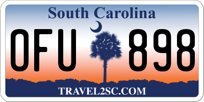 SC license plate OFU898