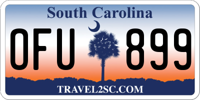 SC license plate OFU899