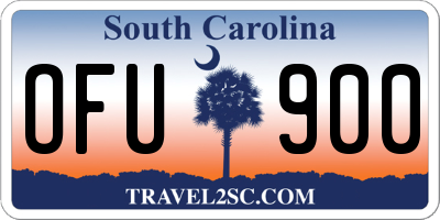 SC license plate OFU900