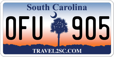 SC license plate OFU905