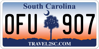 SC license plate OFU907