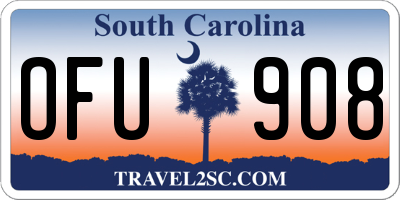 SC license plate OFU908