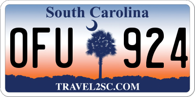 SC license plate OFU924