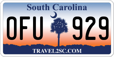 SC license plate OFU929